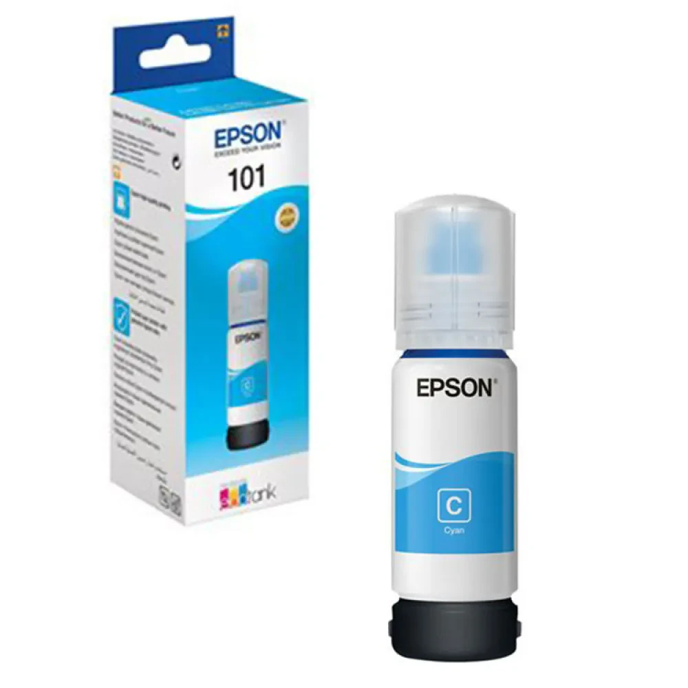Контейнер с чернилами Epson 101 EcoTank, 70мл, Голубой