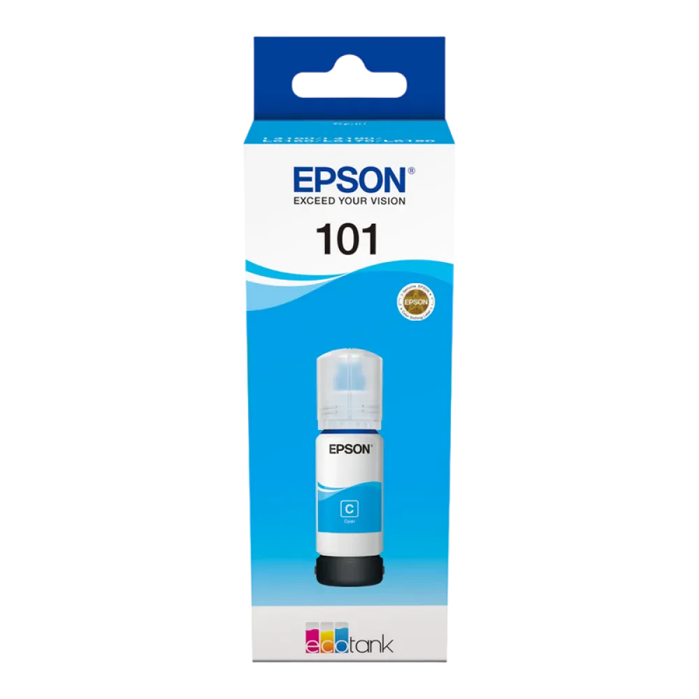 Контейнер с чернилами Epson 101 EcoTank, 70мл, Голубой