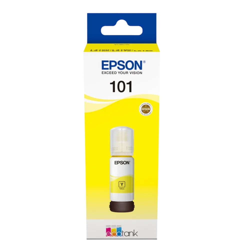Контейнер с чернилами Epson 101 EcoTank, 70мл, Желтый