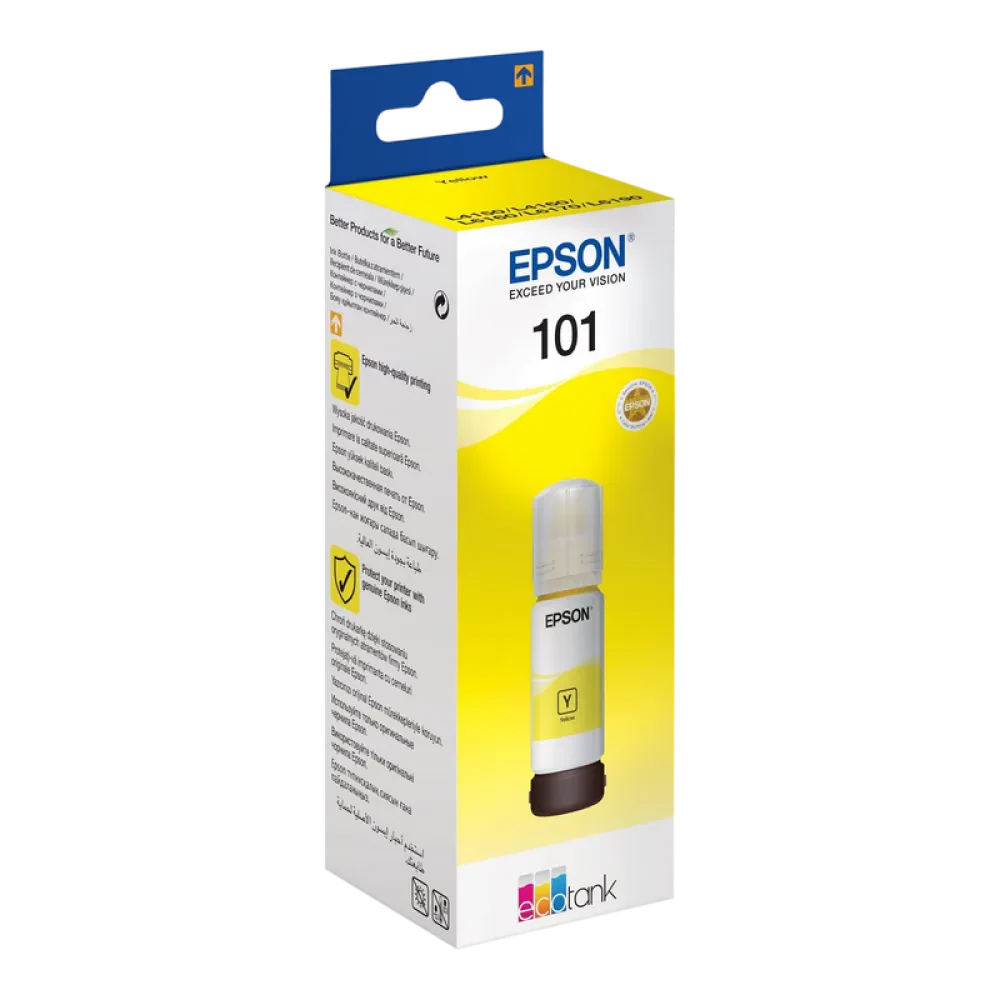Контейнер с чернилами Epson 101 EcoTank, 70мл, Желтый