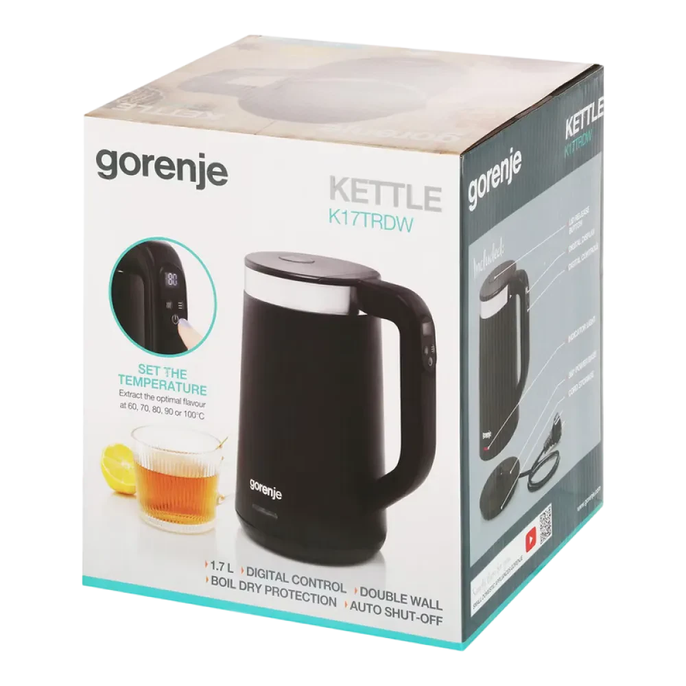 Fierbător electric Gorenje K17TRDW, Negru