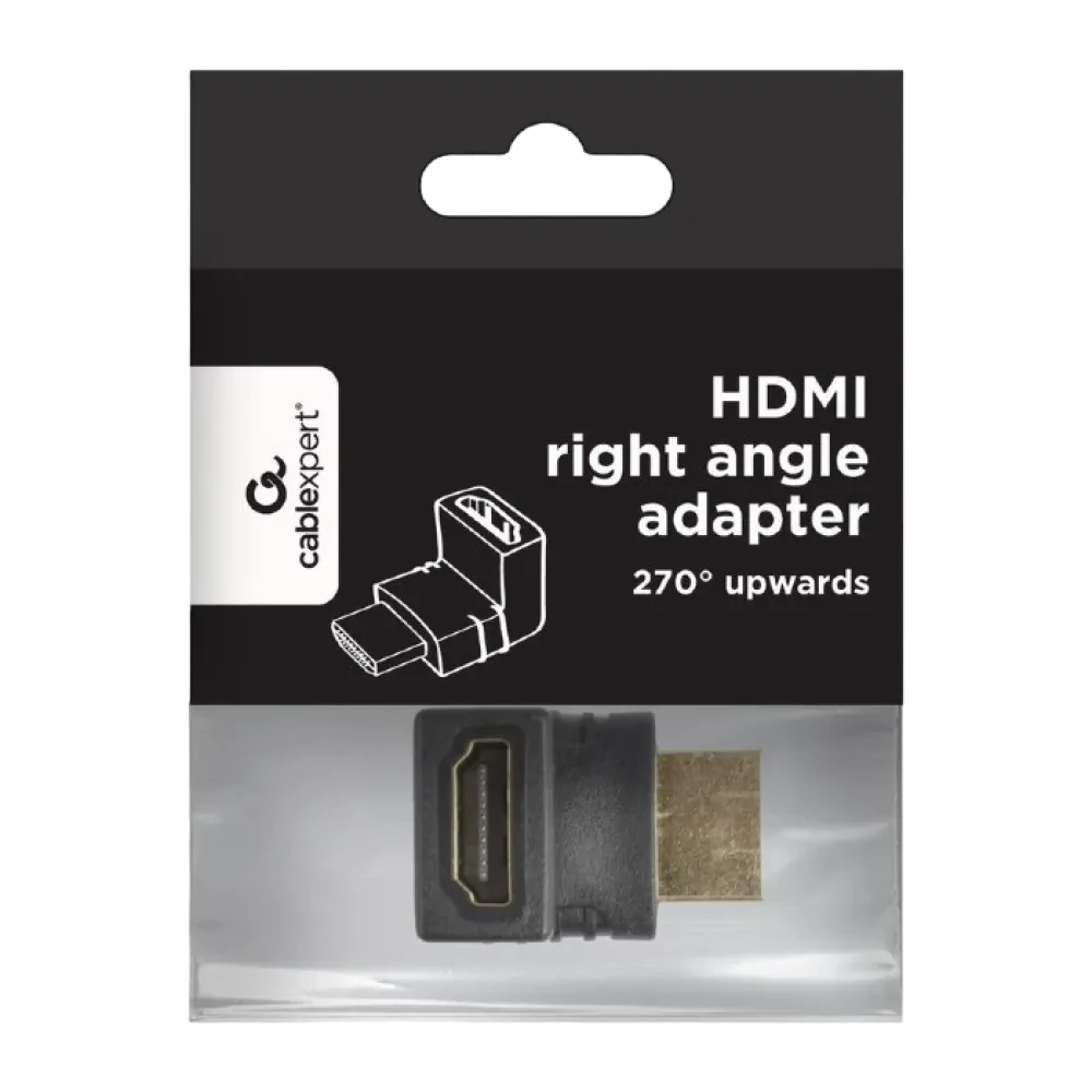 Adaptor Video Cablexpert A-HDMI270-FML, HDMI (M) - HDMI (F), Negru