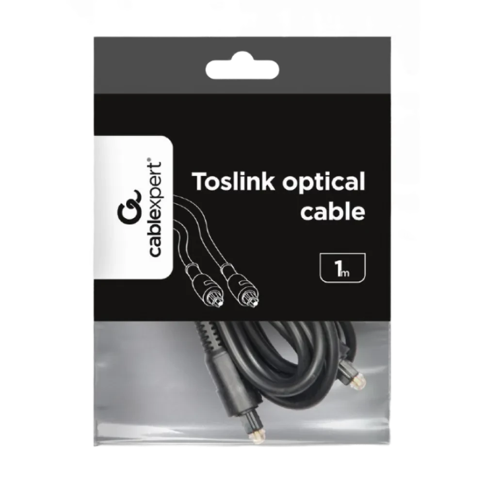 Cablu audio Cablexpert CC-OPT-1M, Toslink - Toslink, 1m, Negru