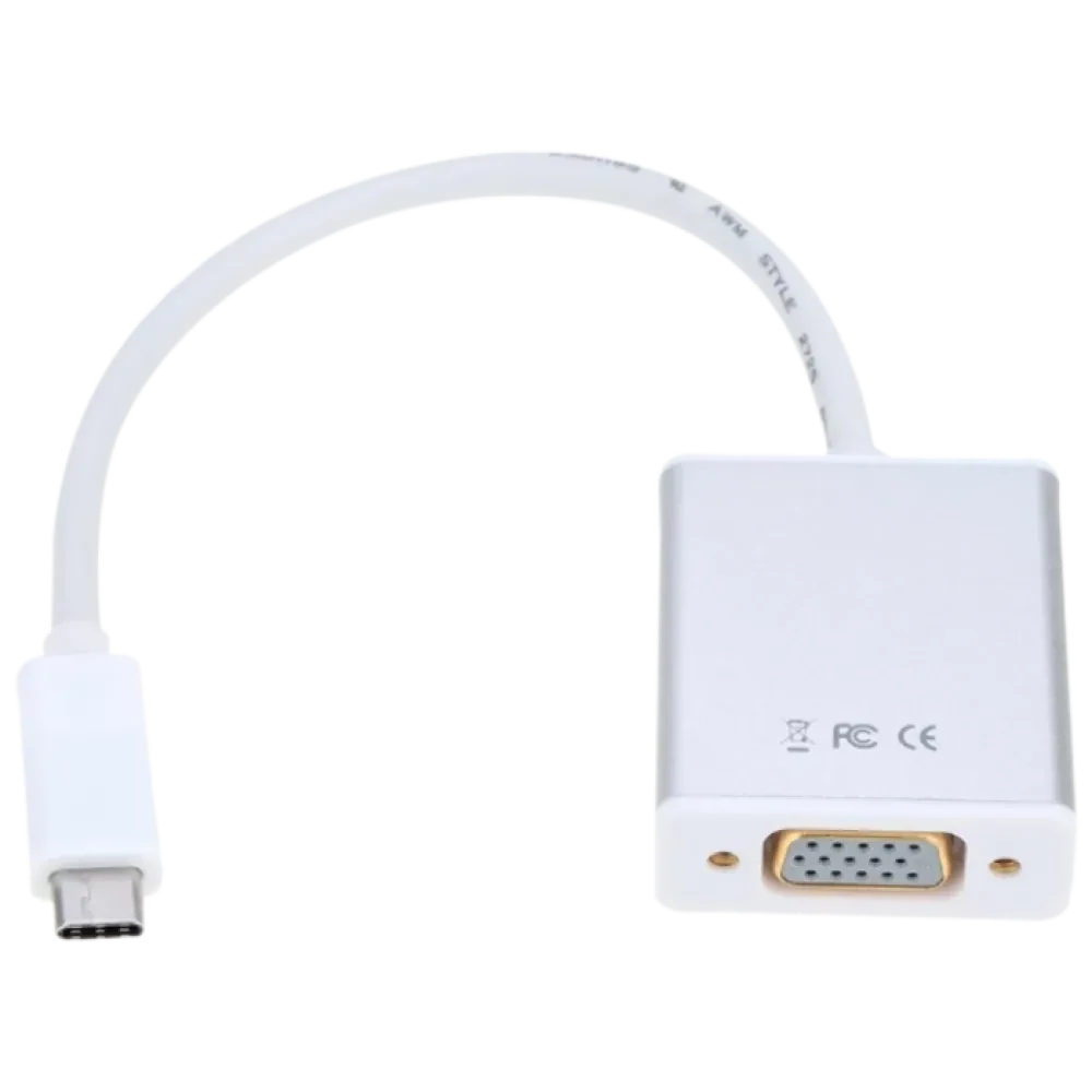 Видеоадаптер APC Electronic APC-631006, Type-C - VGA D-Sub, 0,15м, Белый