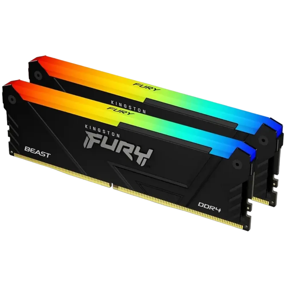 Оперативная память Kingston FURY Beast RGB, DDR4 SDRAM, 3600 МГц, 16 ГБ, KF436C17BB2AK2/16