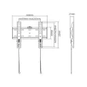 Фиксированное настенное крепление Gembird WM-42F-01, Чёрный