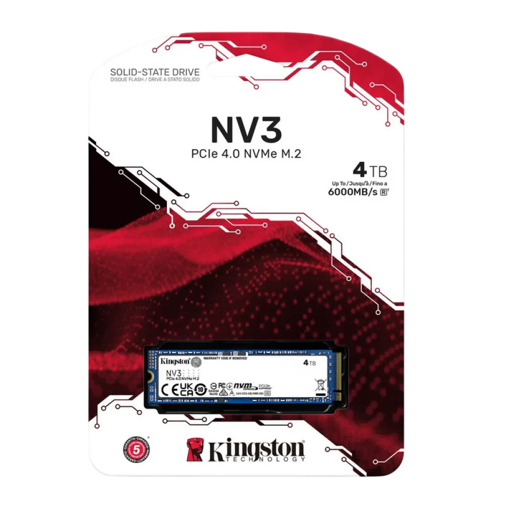Накопитель SSD Kingston NV3, 4096Гб, SNV3S/4000G