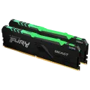 Memorie RAM Kingston FURY Beast RGB, DDR4 SDRAM, 3733 MHz, 16GB, KF437C19BBAK2/16