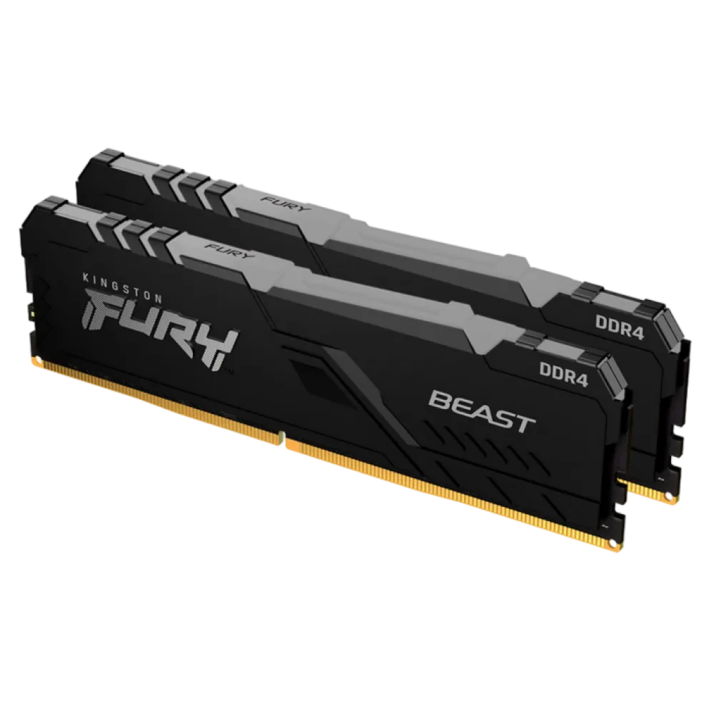 Memorie RAM Kingston FURY Beast RGB, DDR4 SDRAM, 3733 MHz, 16GB, KF437C19BBAK2/16