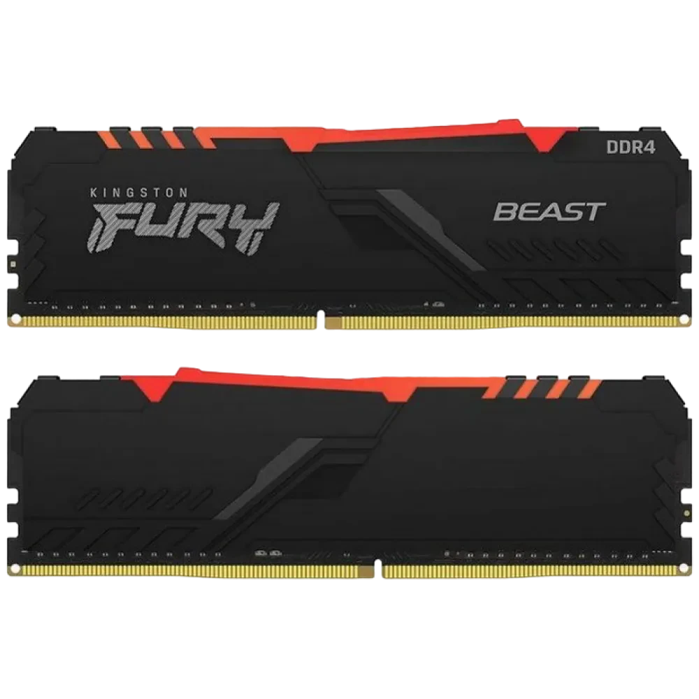 Memorie RAM Kingston FURY Beast RGB, DDR4 SDRAM, 3733 MHz, 16GB, KF437C19BBAK2/16