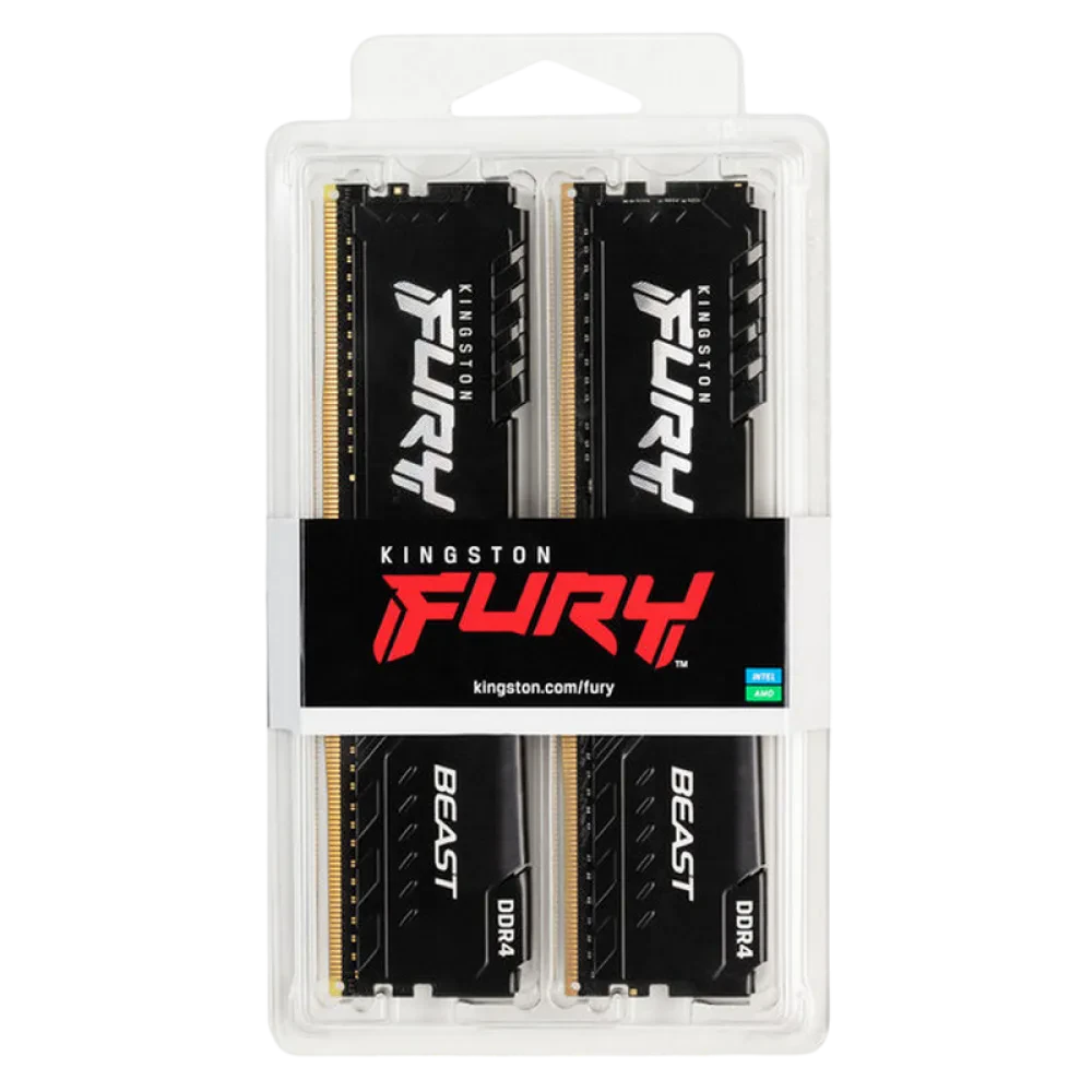 Memorie RAM Kingston FURY Beast, DDR4 SDRAM, 3200 MHz, 16GB, KF432C16BBK2/16