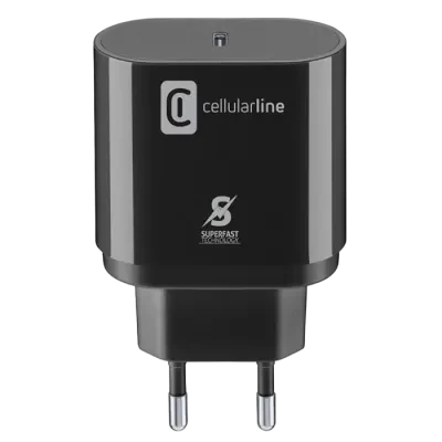 Încărcător Cellularline USB-C Charger 25W, Negru