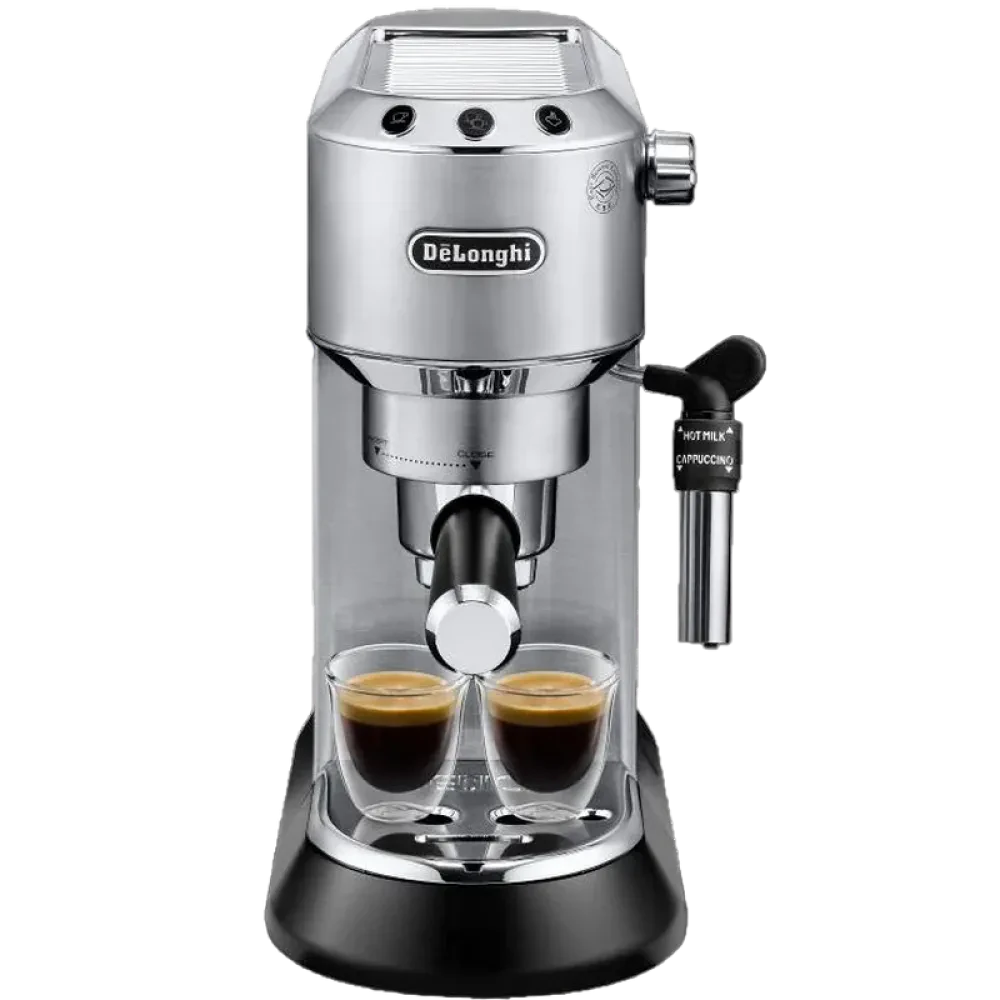 Cafetiera manuala DeLonghi Dedica Pump Espresso, 1300W, Argintiu