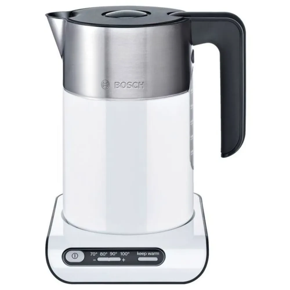 Fierbător electric Bosch Styline TWK8611P, White Inox
