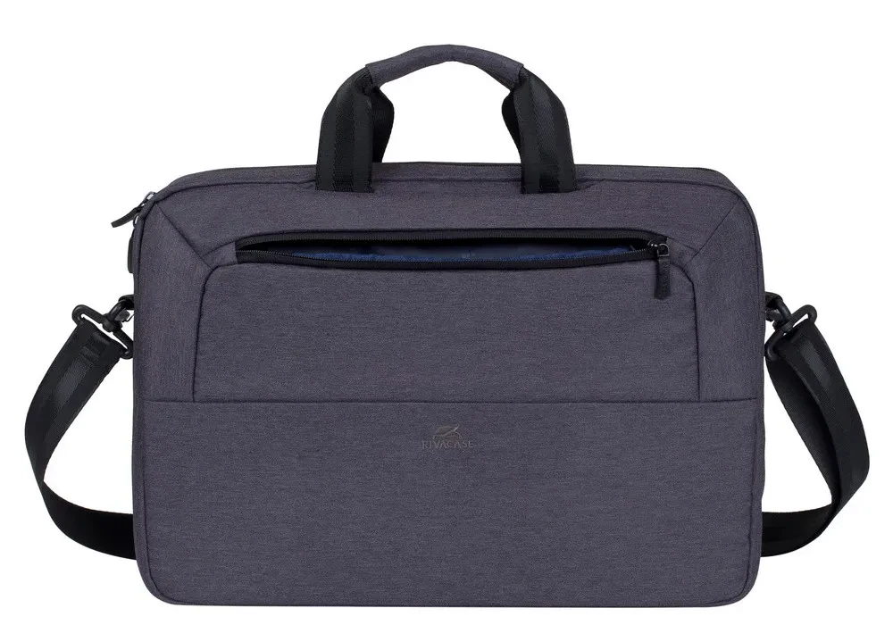 Geantă pentru Laptop Rivacase Suzuka, 15.6", Poliester, Negru