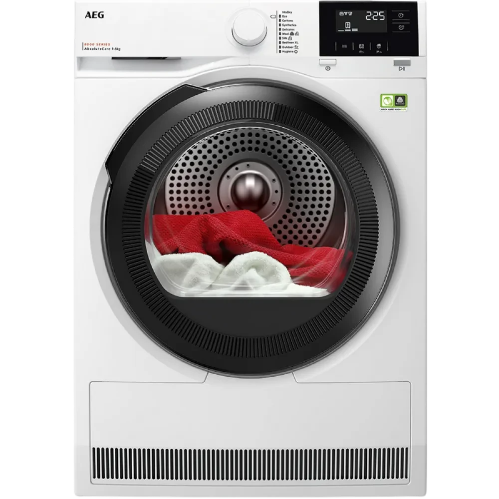 Uscător de rufe AEG TR8184E, 8kg, Alb