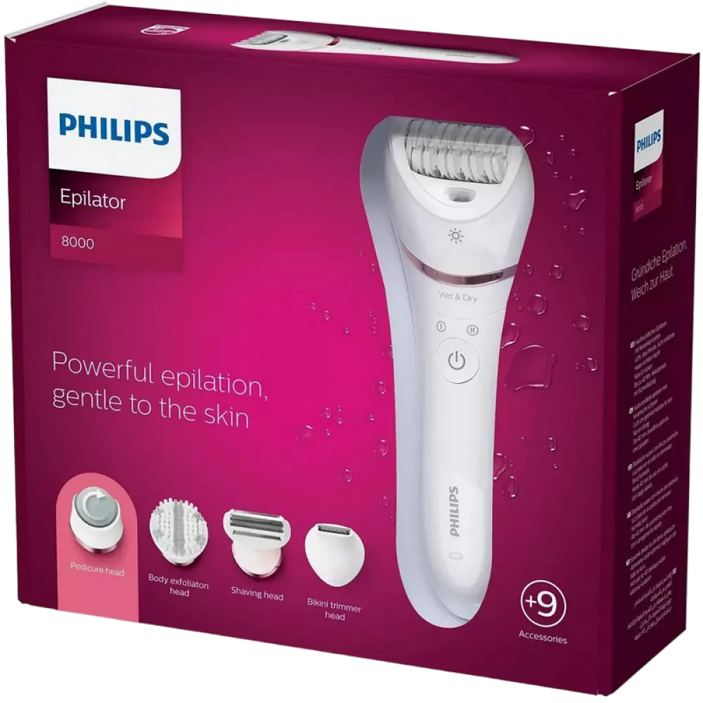 Epilator PHILIPS BRE740/10, Alb