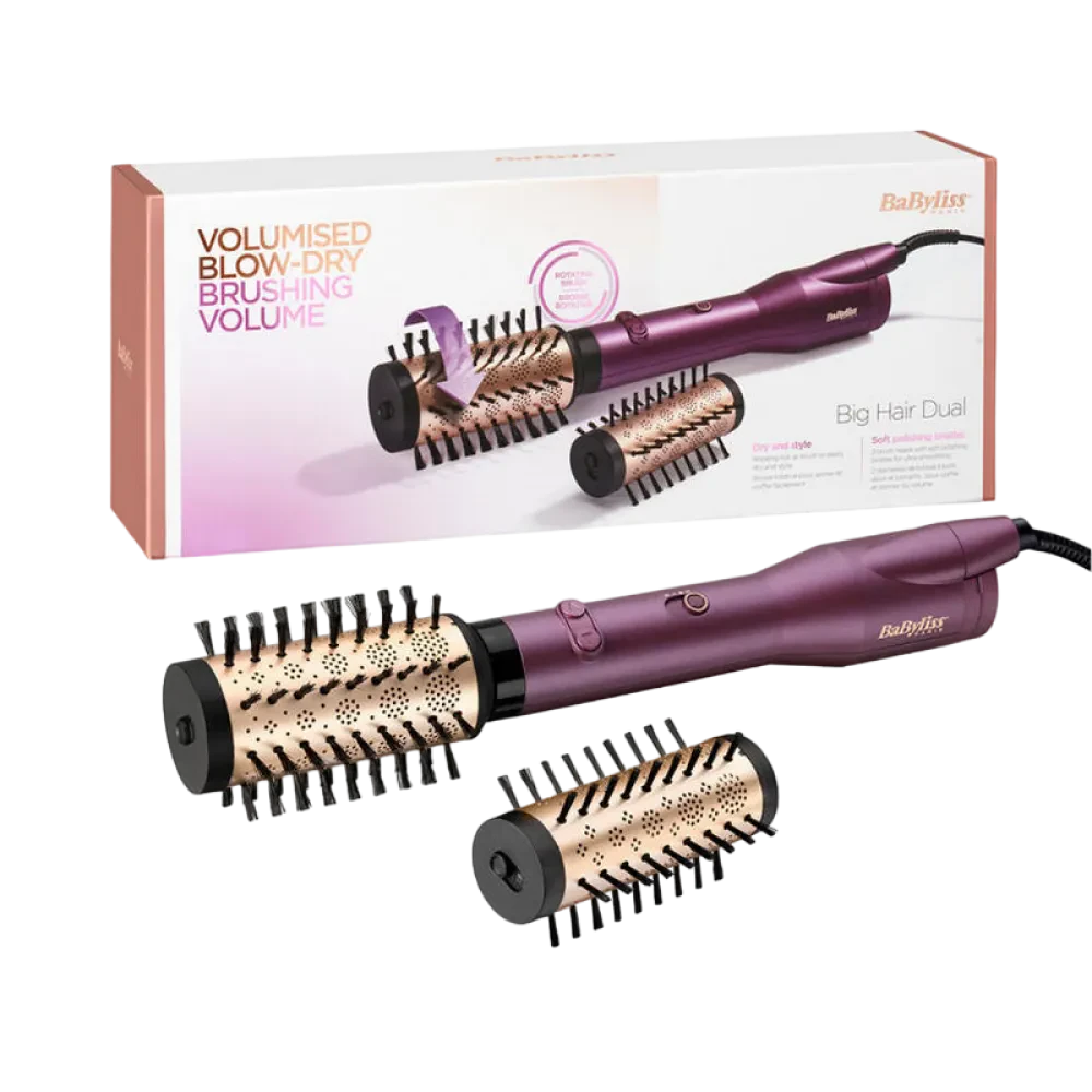 Фен-щётка BaByliss Big Hair Dual AS950E, 650 Вт, Фиолетовый