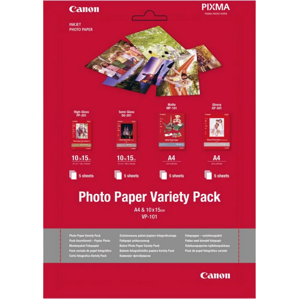Hârtie fotografică Canon Photo Paper Variety Pack, A4