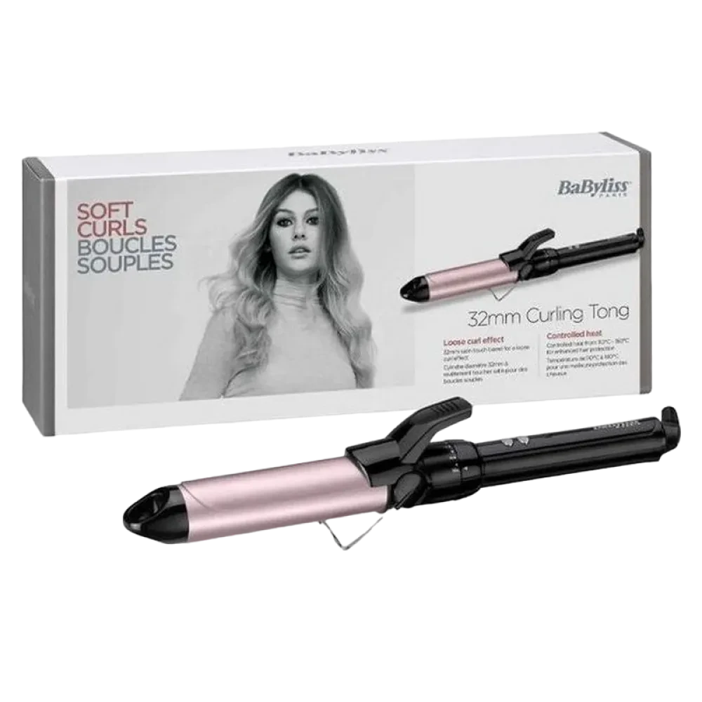 Ondulator de păr BaByliss C332E, Negru | Roz