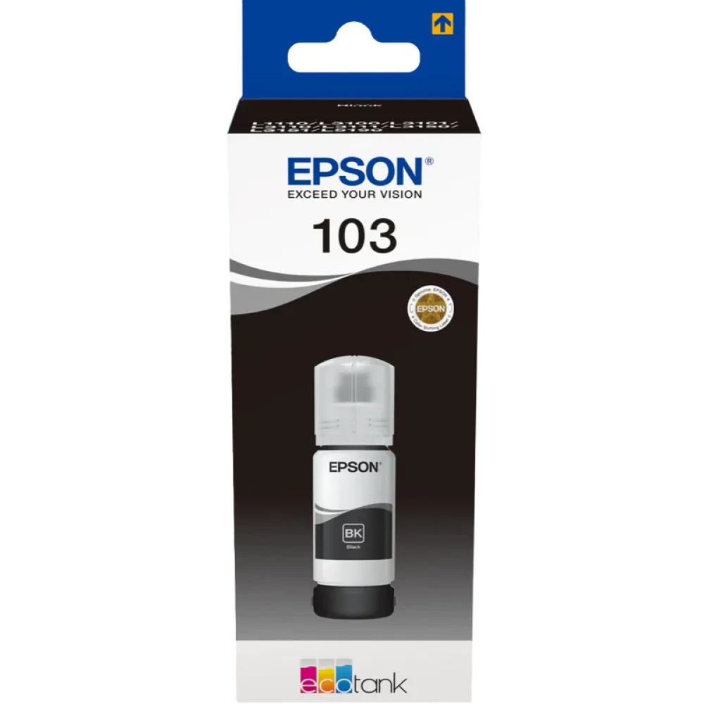 Контейнер с чернилами Epson 103 EcoTank, 65мл, Черный