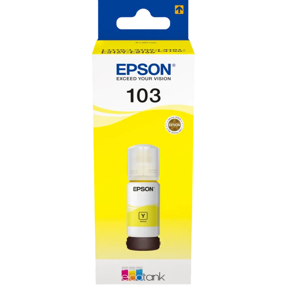 Контейнер с чернилами Epson 103 EcoTank, 65мл, Желтый