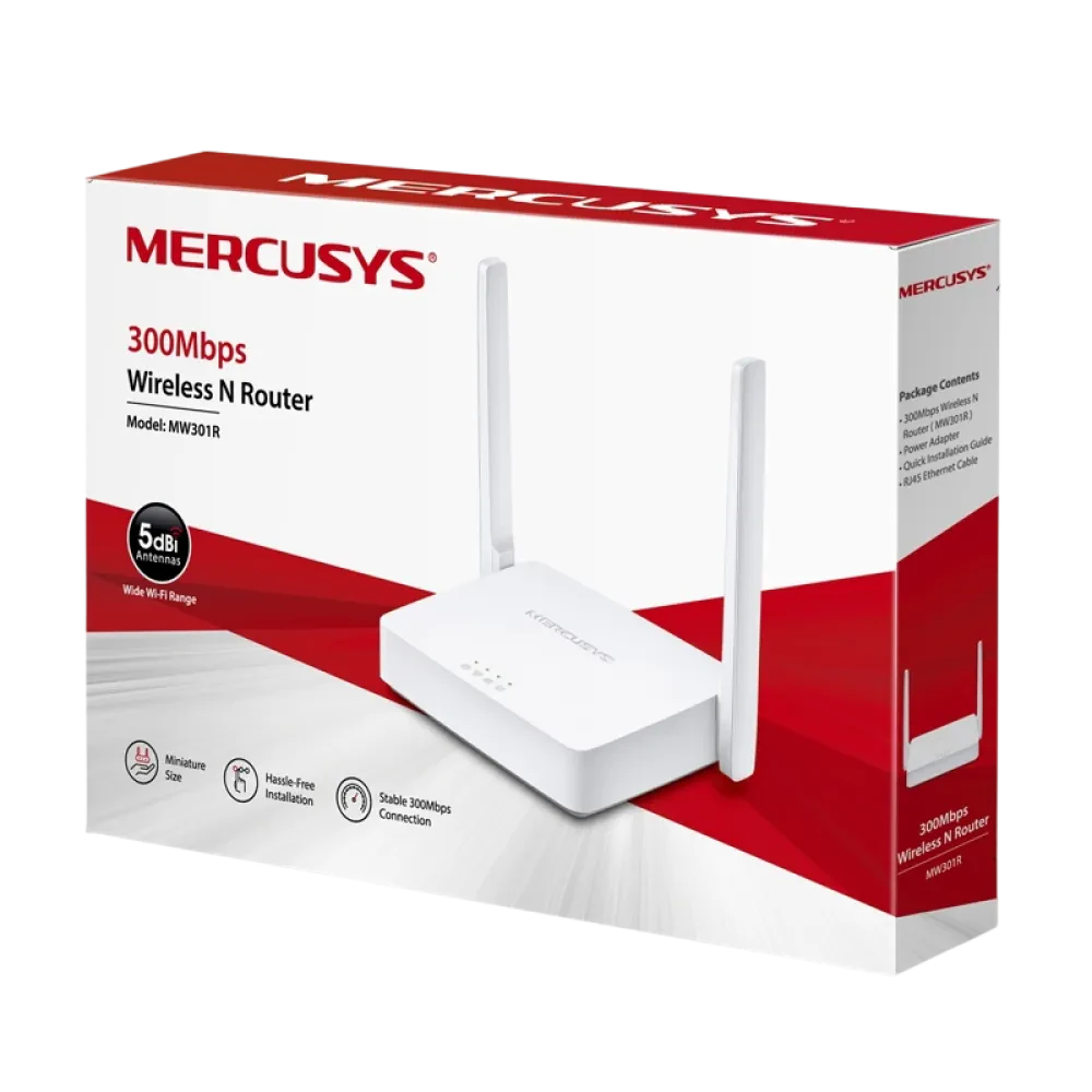 Router fără fir MERCUSYS MW301R, Alb