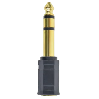 Audio Adaptor Cablexpert A-6.35M-3.5F, 6.35mm 3-pin (M) - 3.5mm 3-pin (F), Negru
