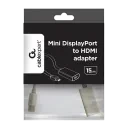 Adaptor Video Cablexpert A-mDPM-HDMIF-02-W, MiniDP (M) - HDMI (F), 0,15m, Alb