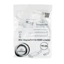 Adaptor Video Cablexpert A-mDPM-HDMIF-02-W, MiniDP (M) - HDMI (F), 0,15m, Alb