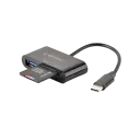 Cititor de carduri Gembird UHB-CR3-02, USB Type-C, Negru