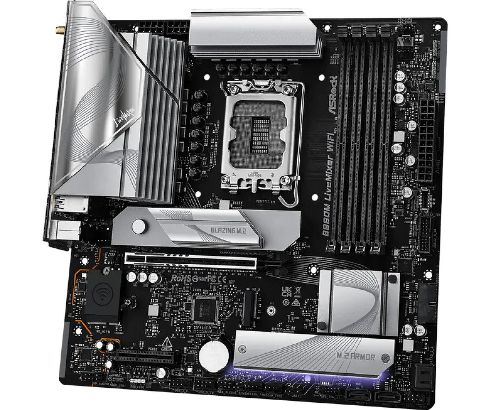 Материнская плата ASRock B860M LiveMixer WiFi, LGA1851, Intel B860, Micro-ATX