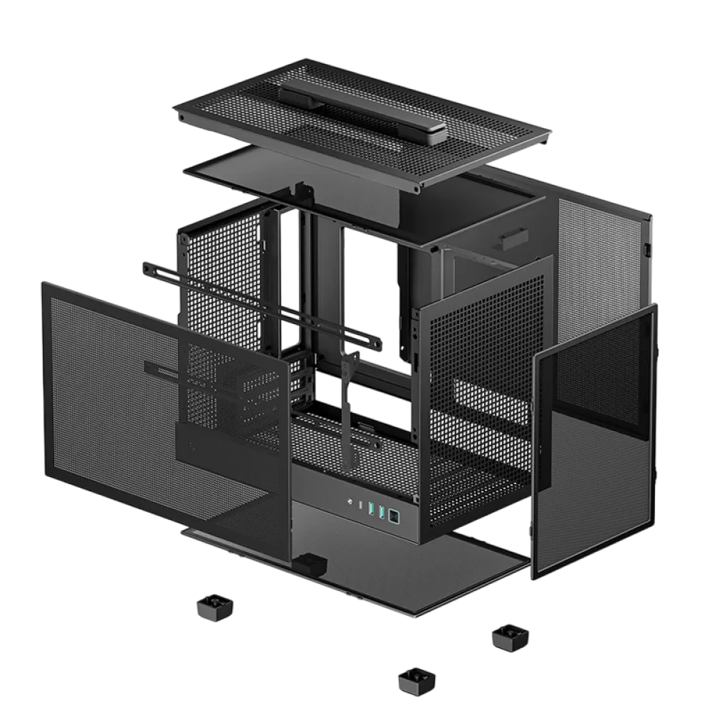 Carcasă PC Deepcool CH160, Mini-ITX, Fără PSU, Negru