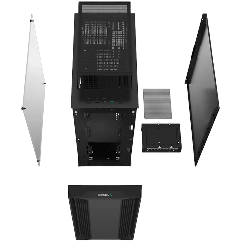 Компьютерный корпус Deepcool CC560 Limited V2, Midi-Tower, Без блока питания, Чёрный