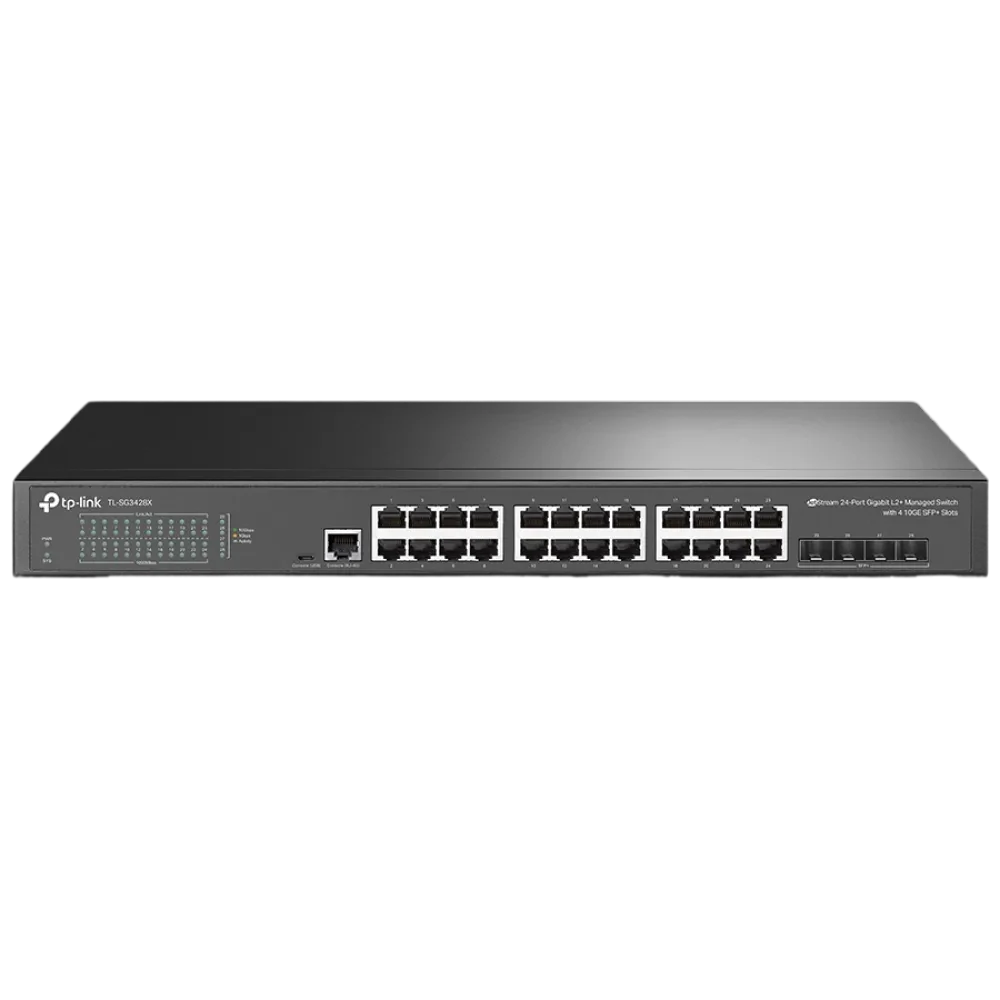 Switch de rețea TP-LINK TL-SG3428X, 24x 10/100/1000 Mbps