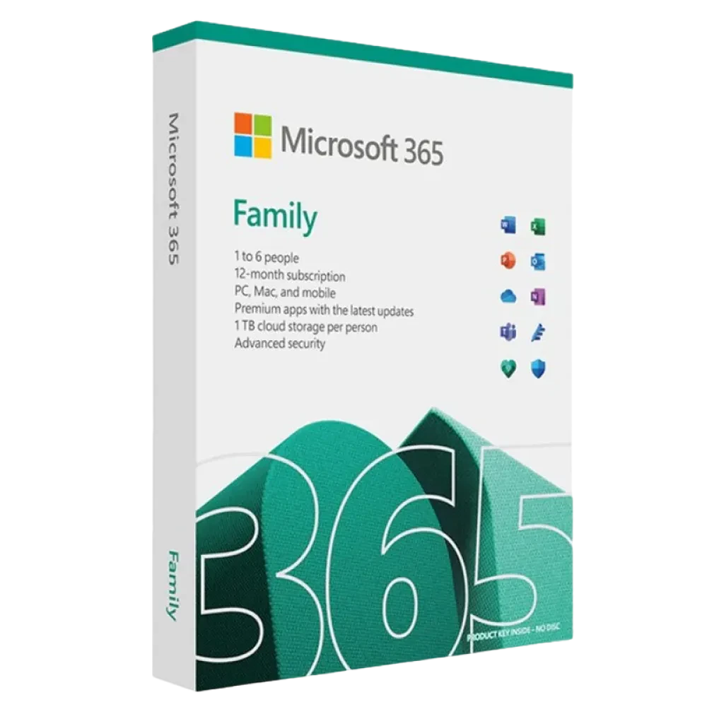 Office Pack M365 Family Russian Sub1YR Central / Eastern Europe Only Medialess P10