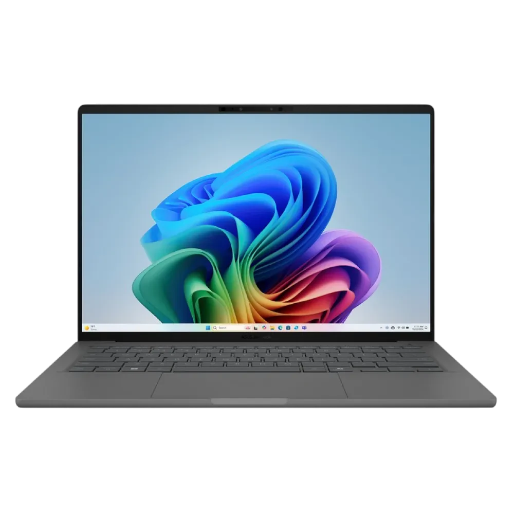 Ноутбук 14" ASUS Zenbook A14 OLED UX3407QA, Iceland Gray, Qualcomm Snapdragon X X1-26-100, 16Гб/512Гб, Windows 11 Home