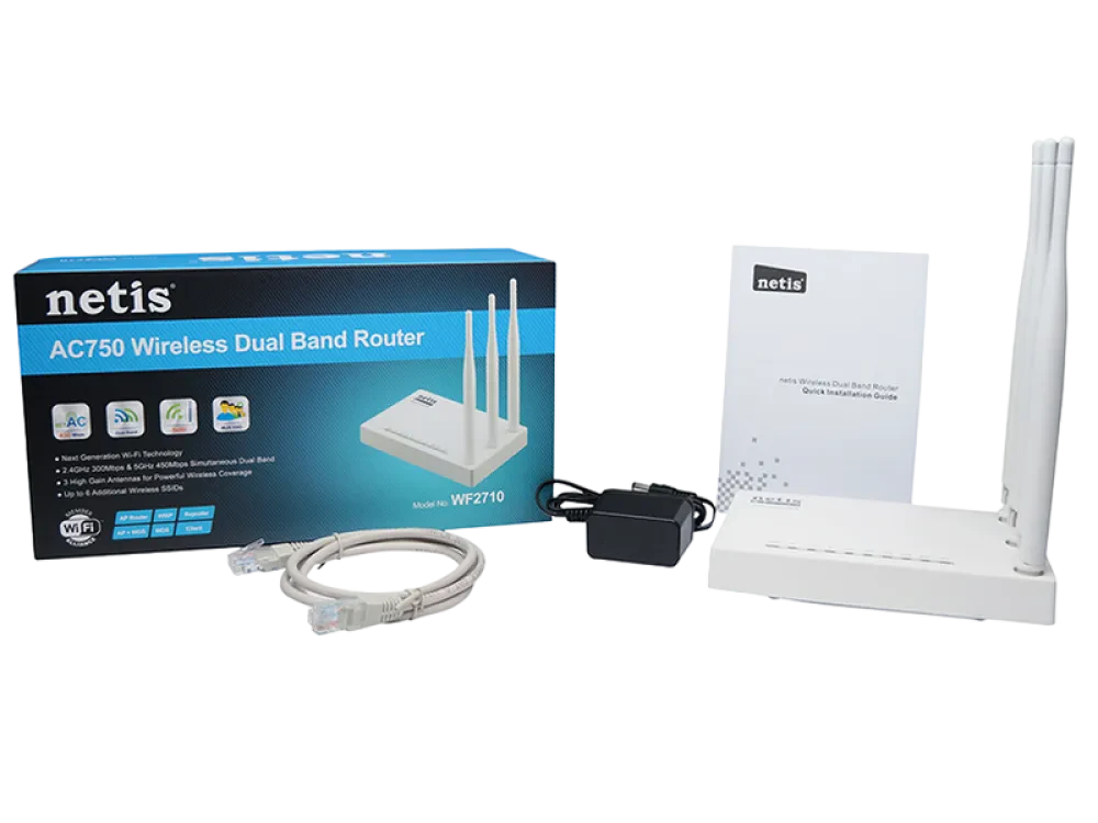 Router fără fir Netis WF2710, Alb