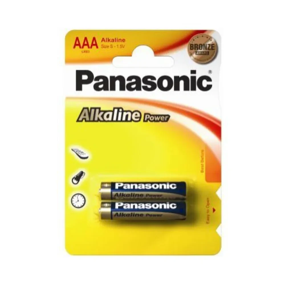 Батарейки Panasonic LR03REB, AAA, 2шт.