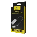 Adaptor de rețea Cablexpert A-USB3AC-LAN2G-01, USB Type-A (M) - USB Type-C (F), 0,15m, Gri