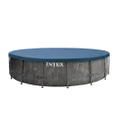 Piscină cu cadru metalic Intex GreyWood Premium, 24311L, Gri închis, 26744