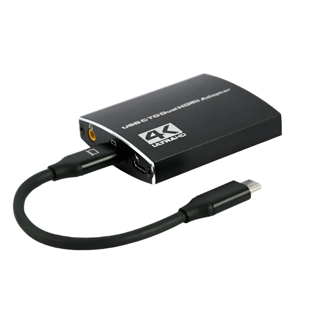 Cablu Video Cablexpert A-CM-HDMIF2-01, USB 3.1 Type-C (F) - 2 x HDMI (F), 0.15 m, Negru