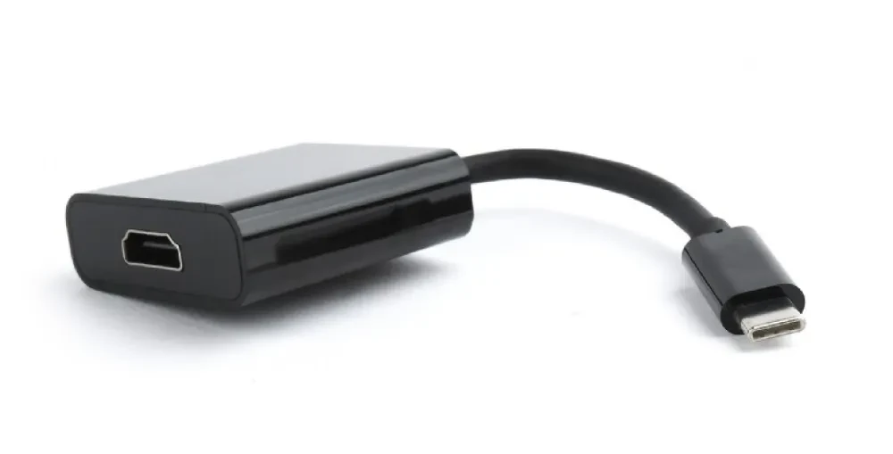 Cablu Video Cablexpert A-CM-HDMIF2-01, USB 3.1 Type-C (F) - 2 x HDMI (F), 0.15 m, Negru