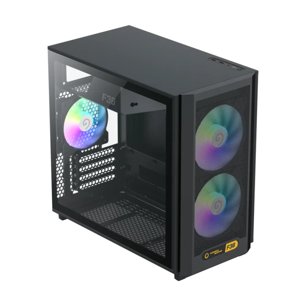 Carcasă PC Gamemax F36 BK, Mini-Tower, Fără PSU, Negru