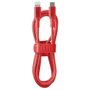 Cablu încărcare și sincronizare Cellularline Satellite MFI, USB Type-C/Lightning, 1m, Roșu