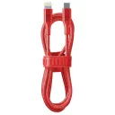 Cablu încărcare și sincronizare Cellularline Satellite MFI, USB Type-C/Lightning, 1m, Roșu