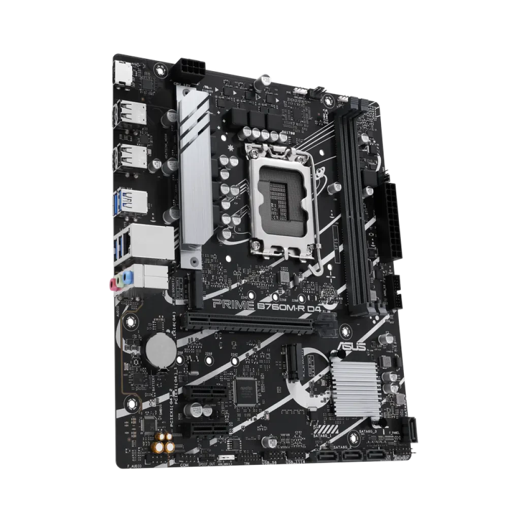 Материнская плата ASUS PRIME B760M-R D4, LGA1700, Intel B760, Micro-ATX