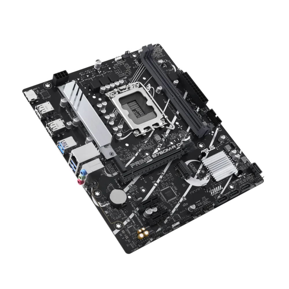 Материнская плата ASUS PRIME B760M-R D4, LGA1700, Intel B760, Micro-ATX