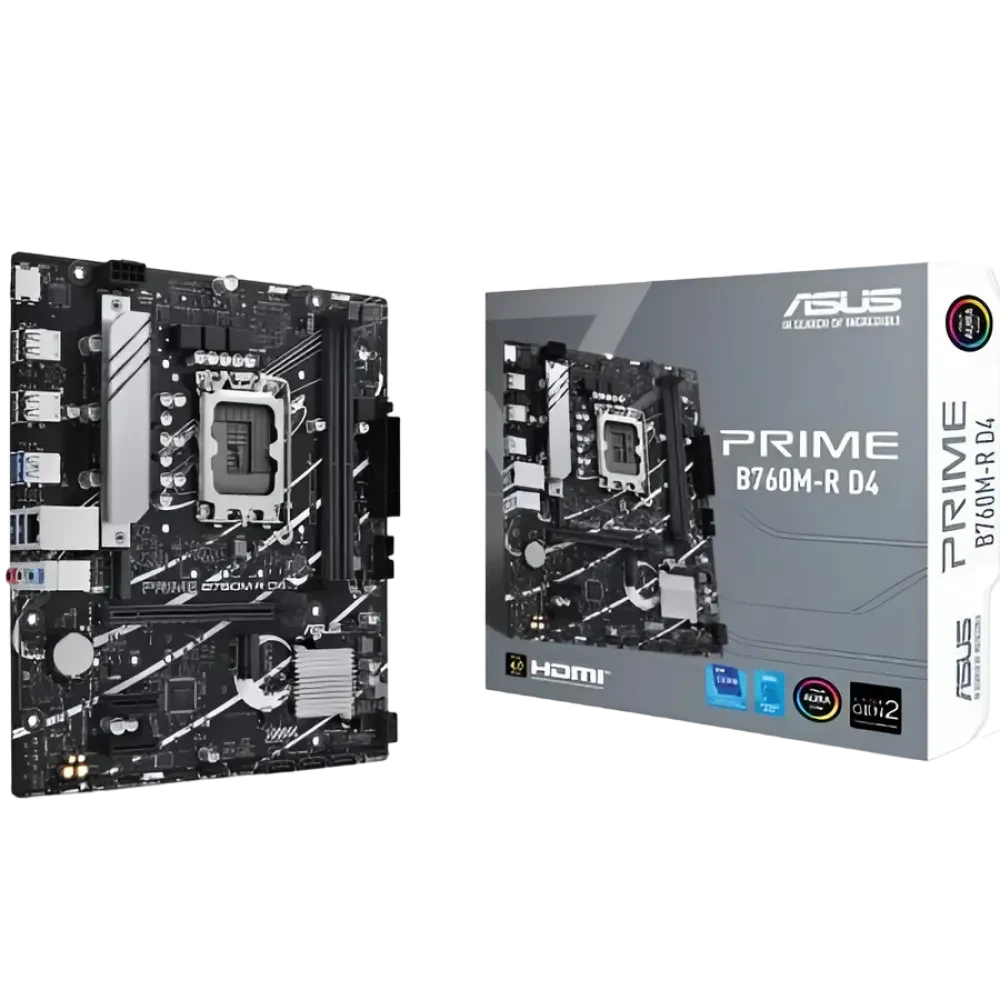 Материнская плата ASUS PRIME B760M-R D4, LGA1700, Intel B760, Micro-ATX
