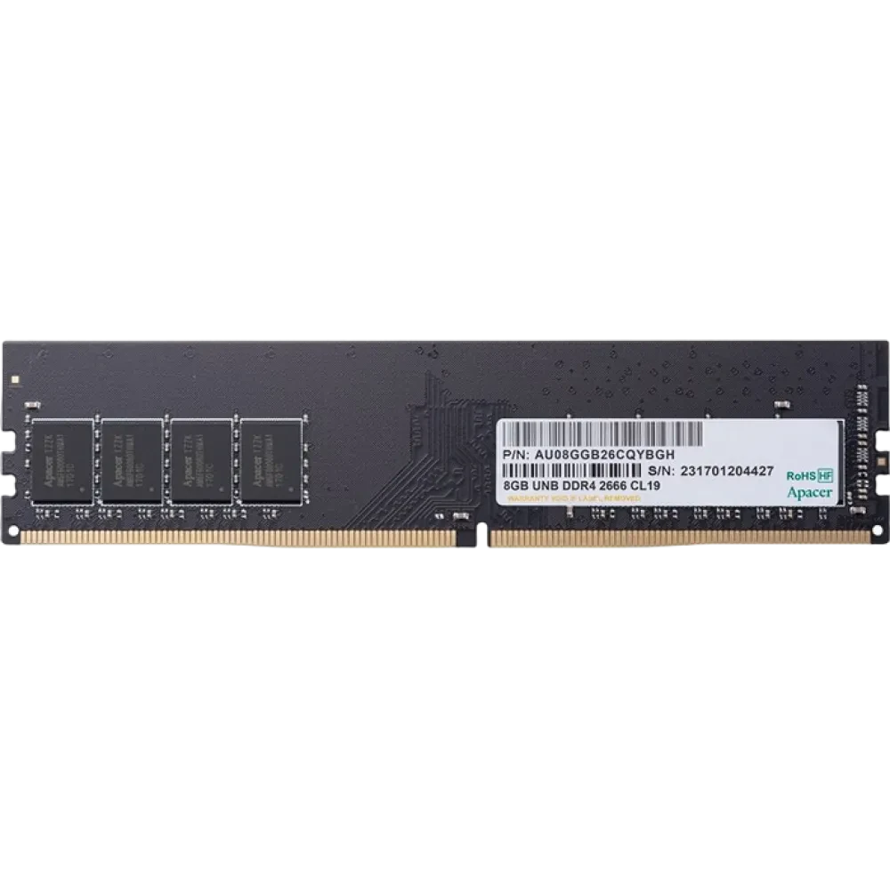Оперативная память Apacer AU08GGB26CQYBGH, DDR4 SDRAM, 2666 МГц, 8Гб